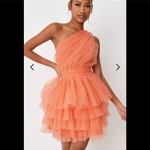 Orange tulle dress